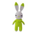 Neon Yeşili Miniş Tavşan Amigurumi Organik Oyuncak