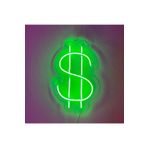 Neon Zone Dolar Dekoratif Renkli Işıklı Duvar Aydınlatması Tablo Tabela