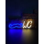 Neonite 'Erkek Wc' Işıklı Neon Led Dekoratif Duvar Yazısı Tabelası (35x13cm) - Çok Renkli