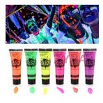 Neonlu Glow Parti Yüz Boyası 6 Renk 6 Adet