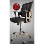 Neonx Neonx/kelebek Çalışma Sandalyesi Metal Ayaklı/personel Koltuğu/ofis Sandalyesi/ofis Kolltuğu//genç Odası/çocuk Odası - Siyah