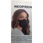 Neopren 10 adet Siyah Yıkanabilir Maske