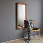 NEOstill Doğal Ahşap Dekoratif Duvar Salon Ofis Boy Ayna 50x110cv