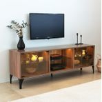 Neostill Olympos Led Işıklı Tv Sehpası, Ceviz