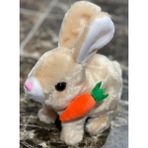 Neotan Pilli Sesli Zıplayan Hareketli Havuçlu Krem Rengi Peluş Tavşan 18X17 cm