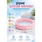 NeoThings 147X33 cm Şişme Tabanlı Desenli Dayanıklı 3 Katmanlı Oyun Havuzu PVC Kolay Kurulum Yazlık Havuz