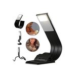 Neovista Şarjlı Kitap Okuma Lambası - 3 Renkli Kademeli Dimmable Led Masa Lambası - Mandallı Kitap Işığı