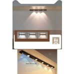 Neovista Slim Led Kabin Armatürü Hareket Sensörlü Dekoratif Gece Lambası Usb Şarjlı Aydınlatma 40 Cm SİYAH 3W