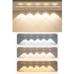 Neovista Slim Led Kabin Armatürü Hareket Sensörlü Dekoratif Gece Lambası Usb Şarjlı Aydınlatma 60 Cm Beyaz 4w