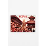 Nepal Temalı Ahşap Kartpostal Magnet