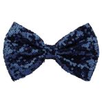Neptniopllab Lacivert papyon erkekler için parlak pullu papyon köpüklü önceden bağlı papyon Glitter noel doğum günü partisi fantezi elbise, Lacivert, 1pc