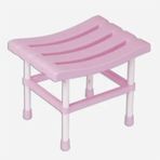 Neptün Pembe Dikdörtgen Banyo Taburesi