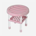 Neptün Pembe Yuvarlak Banyo Taburesi