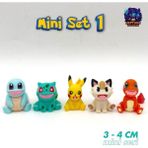 Neptune3D Pokemon Mini Figür Seti 1 (Pikachu, Bulbasaur, Charmander, Squirtle, Meowth)