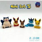 Neptune3D Pokemon Mini Figür Seti 5 (Snorlax, Eevee, Vaporeon, Jolteon, Flareon)