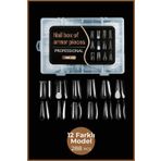 Nera Classy 12 Farklı Protez Tipsi, 288 Adet Protez Tırnak Tipsi, Üst Form French Mix-soft Jel Tips Set