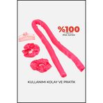 Nera Classy Isısız Saç Şekillendirme Seti Pudra Pembe Saten Saç Sosisi Saç Bigudisi Seti Saç Şekillendirici
