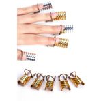 Nera Classy Protez Tırnak Oluşturucu C Kavisli Metal Formlar 5 Adet Set Yeniden Kullanılabilir Şablon