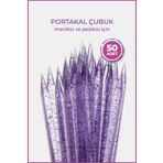 Nera Classy Simli Portakal Çubuğu Akrilik Çift Taraflı Tırnak Eti Itici Manikür Pedikür (ÇOK KULLANIMLIK)