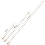 Nereze 925 Ayar Gümüş Uzatma Zinciri ( Bileklik, Kolye, Halhal, Şahmeran Kullanımına Uygun) - Rose Gold - 10 cm
