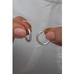 Nereze 925 Ayar Rodyumlu 12 mm Minik Halka Kadın Gümüş Küpe