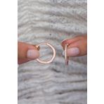 Nereze 925 Ayar Rose 20 mm Tamtur Halka Kadın Gümüş Küpe