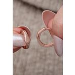 Nereze 925 Ayar Rose Kaplama 15 mm Halka Gümüş Küpe