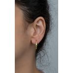 Nereze NRZ998630 925 Ayar Gümüş Gold 15 mm Tamtur Halka Küpe