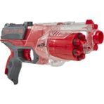 Nerf Elite Disruptor Blaster, 6-Dart Davul, 6 Elite Dart, Hızlı Ateş, Yarı Saydam Kırmızı