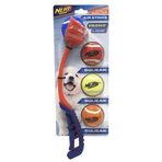 Nerf Köpek 5 Parça Köpek Oyuncak Hediye Seti, 13" Air Strike Launcher ve 2" Squeak Tenis Topu 4'lü Paket, Nerf Sert Malzeme, Çok Renkli