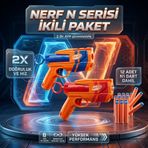 Nerf N Serisi İkili Paket - 2 Adet Ward Tabanca ve 12 Dart Seti