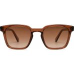 Nergis Collection Kahverengi Şeffaf Çerçeve Cat Eye Güneş Gözlüğü UV400 Korumalı Kadın Köşeli Modern Model - Bej