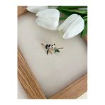 Nergis Collection Panda Broş Yaka İğnesi Tasarım Broş