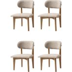 Nergis Sandalye Ahşap Gürgen 4 Lü Set Cafe,restaurant,mutfak,salon,yemek Odası Sandalyesi - Cappuccino
