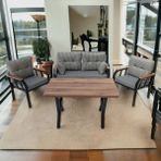 NERGİZ 2 1 1 MASA BAHÇE BALKON MUTFAK MOBİLYASI,KAZAYAĞI - Keten