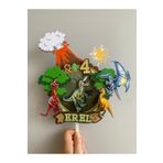nerisdesign Dinozor Temalı 3D Cake Topper – İsme Özel Doğum Günü Pasta Süsü