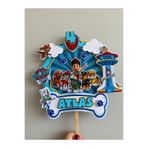 nerisdesign Paw Patrol Temalı 3D Cake Topper | Kişiye Özel Doğum Günü Pasta Süsü