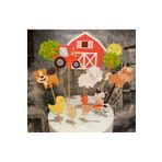 nerisdesign Sevimli Çiftlik Hayvanları Farm Temalı 3d Cake Topper Doğum Günü Pasta Süsü