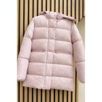 NerKids Kız Çocuk Çıkarılabilir Şapkalı Mont - 13 Yaş - Pembe