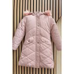 NerKids Kürk Şapkalı Mont - 9 Yaş - Pembe