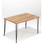 Nero Atlantik Çam 75X120 Mutfak Masası - Renkli