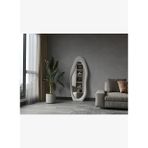 Nero Dalgalı Çerçeveli Boy Aynası Oval Boy Aynası 165x65 Cm
