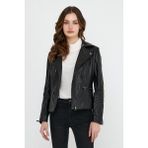 Nero Leather Fur Spor Kadın Deri Ceket - 2XL - 01-Siyah - Slim Fit