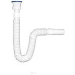 NEROLIA 1.Kalite Paslanmaz Çelik Süzgeçli Lavabo Gider Hortumu/Körüklü Lavabo Sifonu/Eviye Gider Borusu (75 cm)