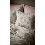 Nesco %100 Pamuk Çift Kişilik Nevresim Takımı 200X220 cm Lastikli Çarşaflı Pembe Çiçek Desenli - Beyaz - 160 x 220 cm