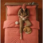 Nesco Kiremit Battal Boy %100 Pamuk Nevresim Takımı 220X240 Nevresim 180X200 Çarşaf 4 Yastık Kılıfı - Turuncu - 220 x 240 cm