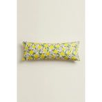 Nesco Limon Desenli Büyük Boy Içi Dolu Uzun Yastık 50X120 cm %100 Pamuk Dolgulu Hamile Yan Yatış Yastığı - 50 x 150 cm - Beyaz