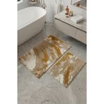 Neşe Home Collection Banyo Paspas Seti 2'li |Yıkanabilir | Leke Tutmaz Klozet Takımı 60X100-40X60CM - Latte