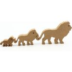 Neşeli Ahşap Ahşap Aslan Figürü 3 Lü Takım 15CM 10CM 6cm Ahşap Boyama Ürünü.boyama Etkinliği.okul Öncesi