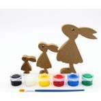 Neşeli Ahşap Ahşap Kıztavşan Figürü 3 Lü Takım 15CM 10CM 6cm Ahşap Boyama Ürünü.boyama Etkinliği.okul Öncesi